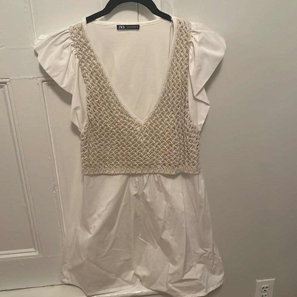 White Zara Mini Dress